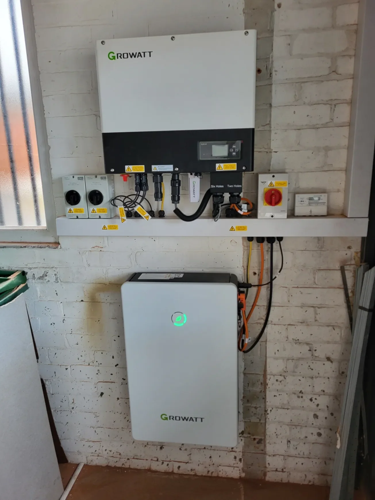 Battery storage units installed